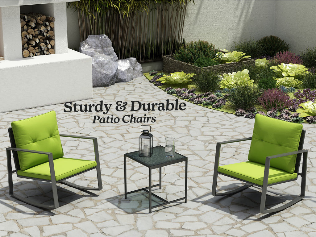 3-Piece Outdoor Bistro Set Green A609005