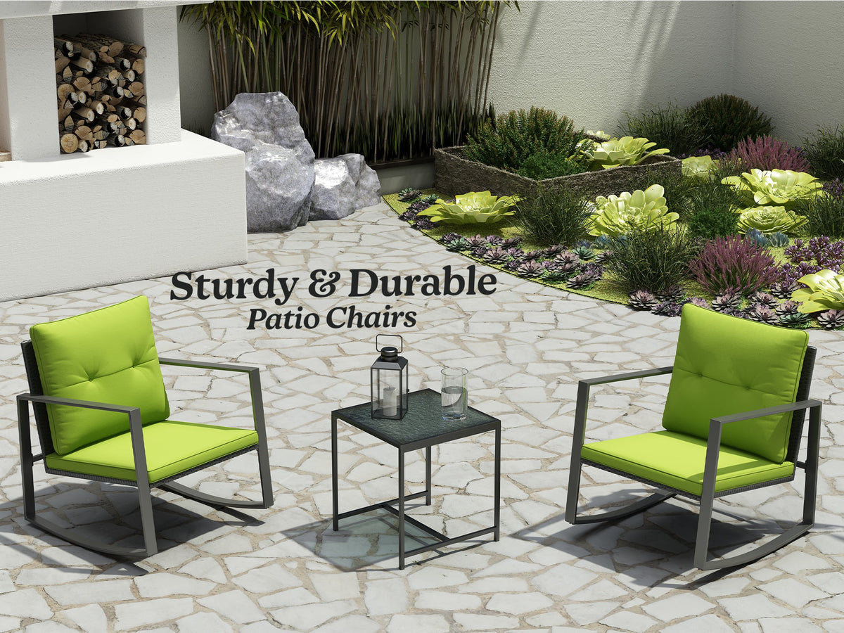 3-Piece Outdoor Bistro Set Green A609005