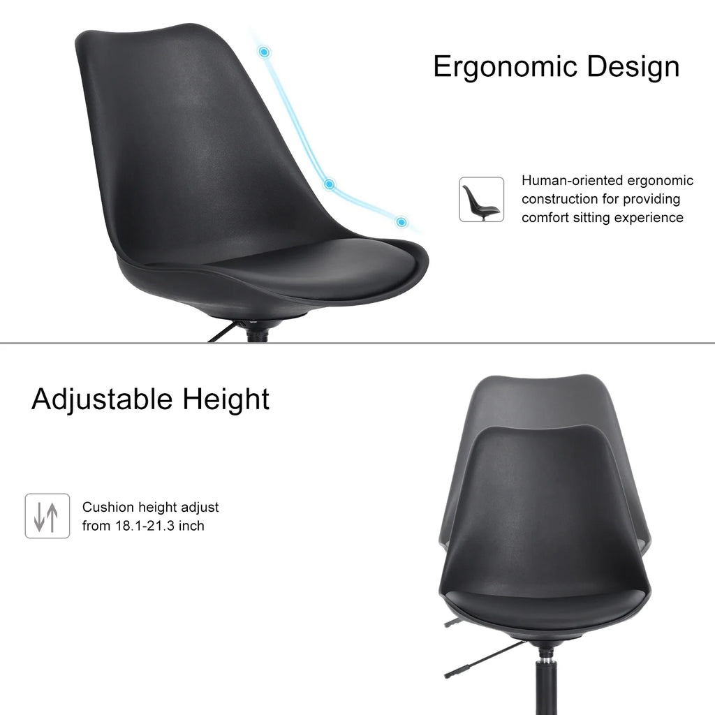 Black Adjustable Height Office Chair I8041