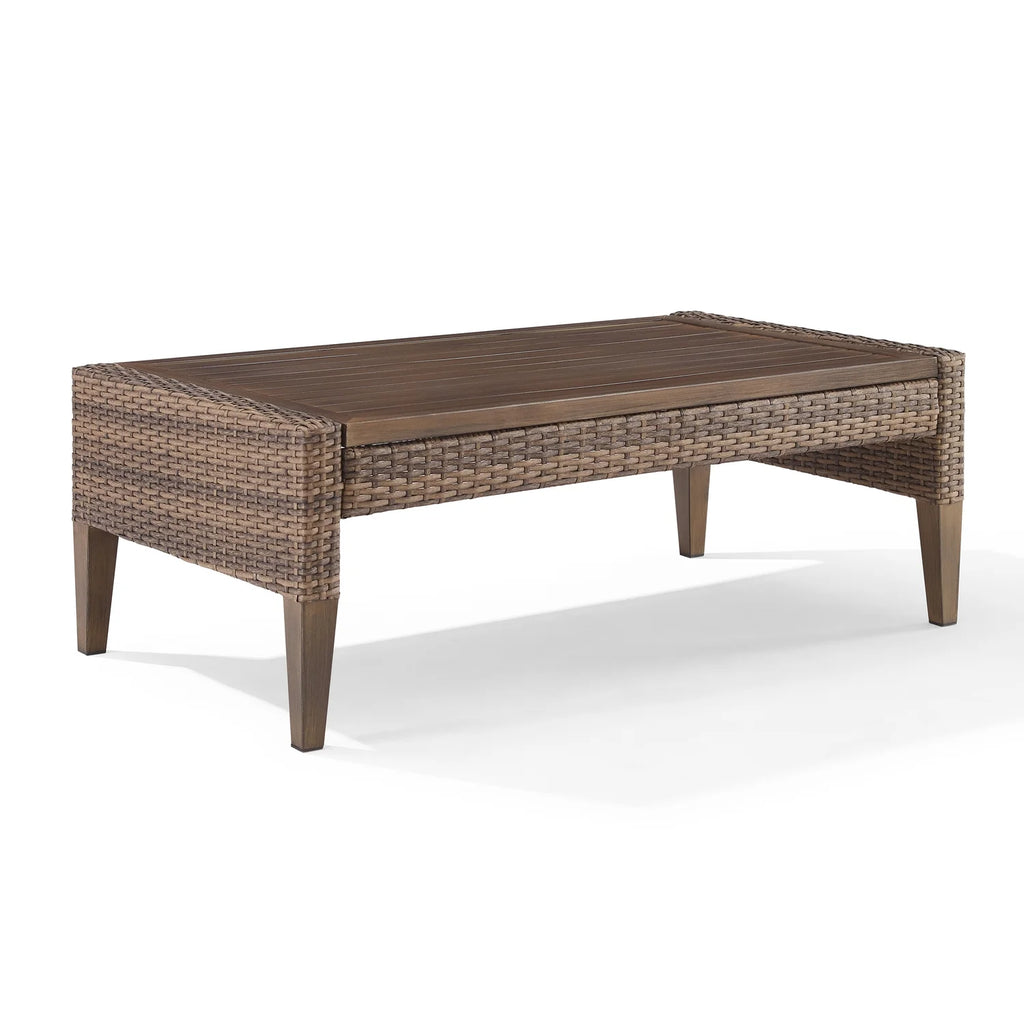 Brown Wicker Rattan Outdoor Coffee Table L56634