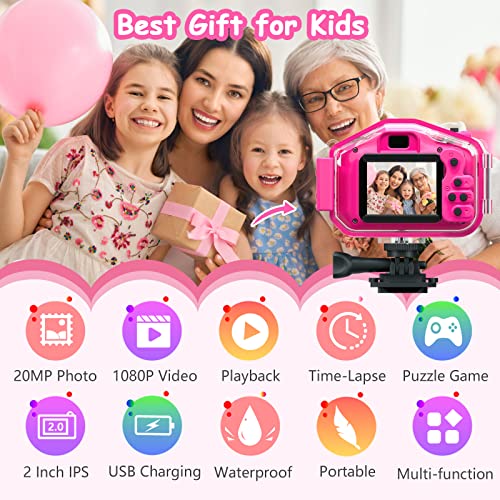 Kids Waterproof Camera with 32GB Card D2668