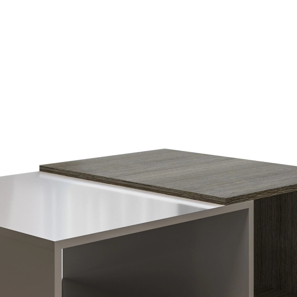 35 Inch Wooden Coffee Table with Open Compartments W31747