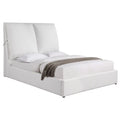 White Fabric Upholstered Queen Bed Q5220