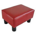 Small Faux Leather Ottoman Z277