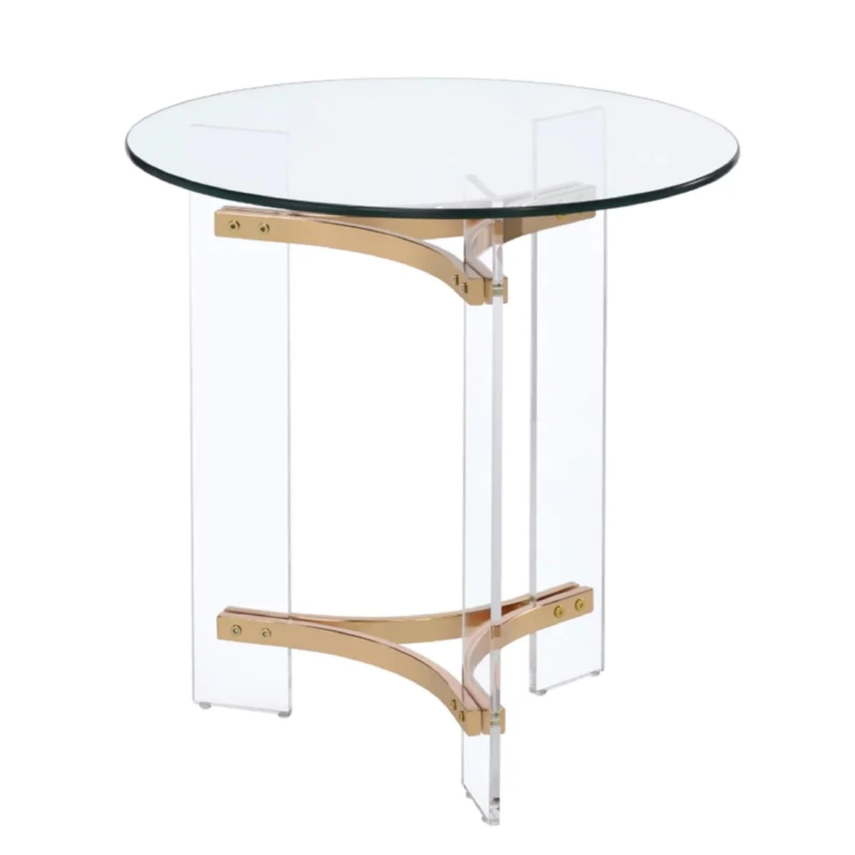 23 Inch Round Glass Top End Table S383961
