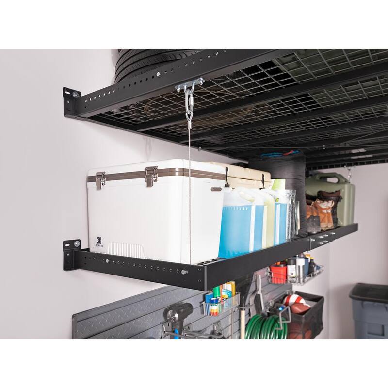 48 in. x 96 in. Steel Garage Wall Shelving in White X2208