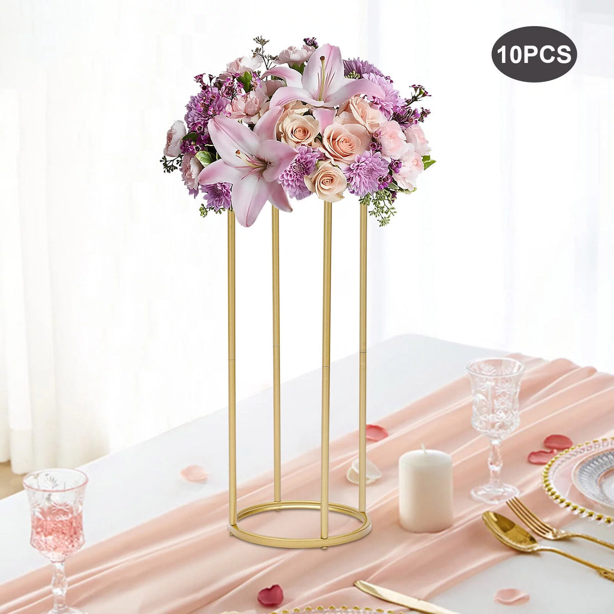10Pcs 60cm Tall Rectangular Flower Stand H582982
