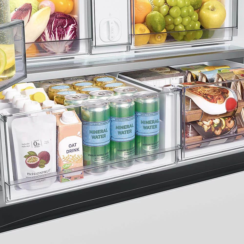 24 Cu. Ft. White Glass 3-Door French Door Counter-Depth Refrigerator K33899