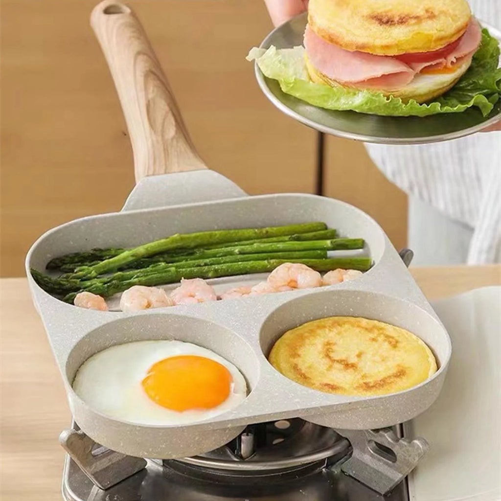 Divided Frying Grill Pan with Ergonomic Handle U4794