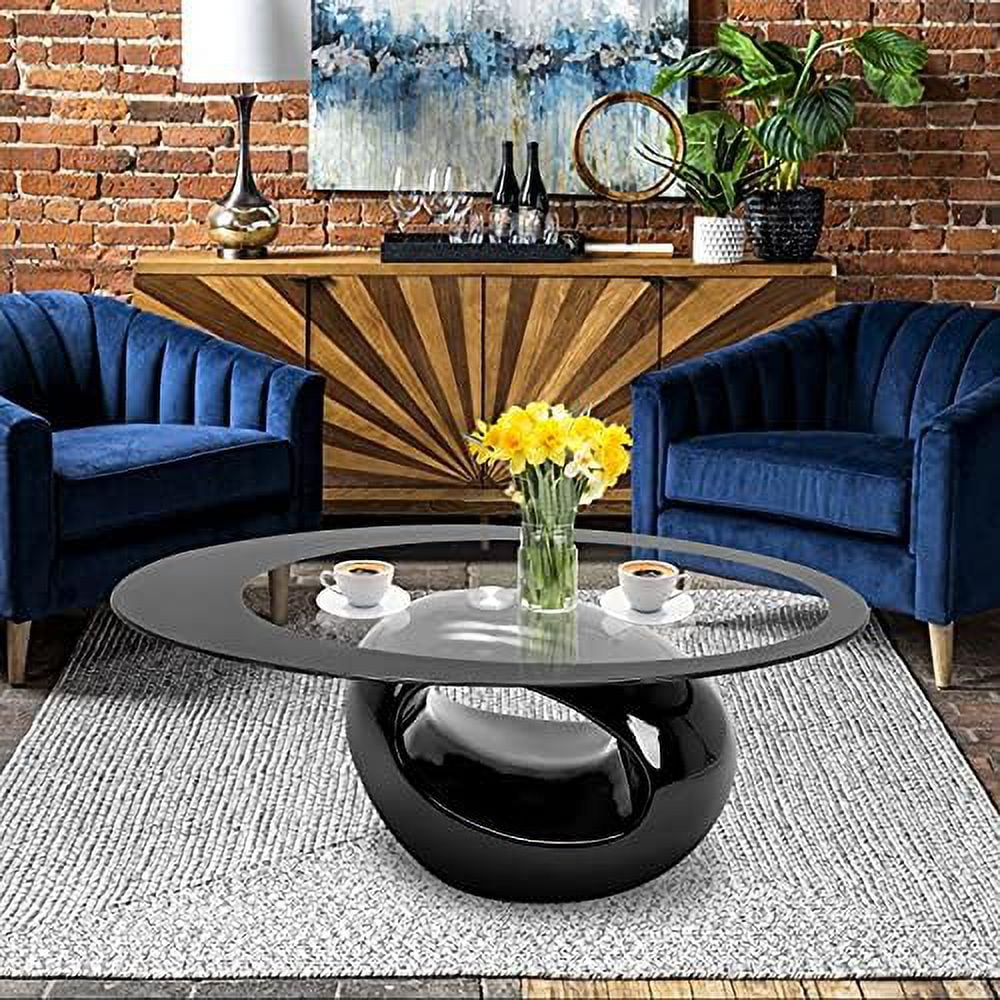 Contemporary Glass Coffee Table Set X18819