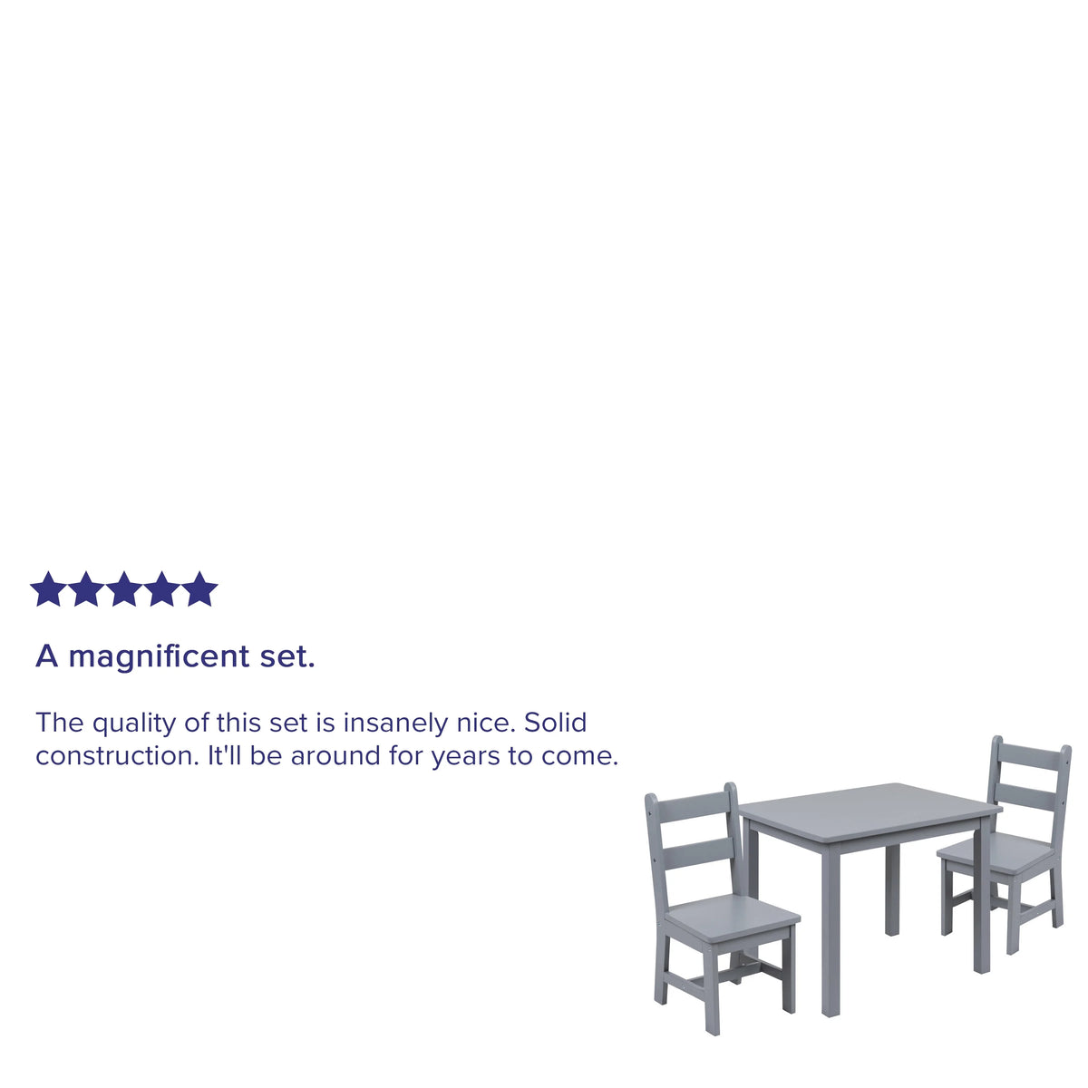 Gray 3 Piece Kids Table and Chair Set Z179