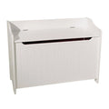 Wood Storage Bench in White Q3175