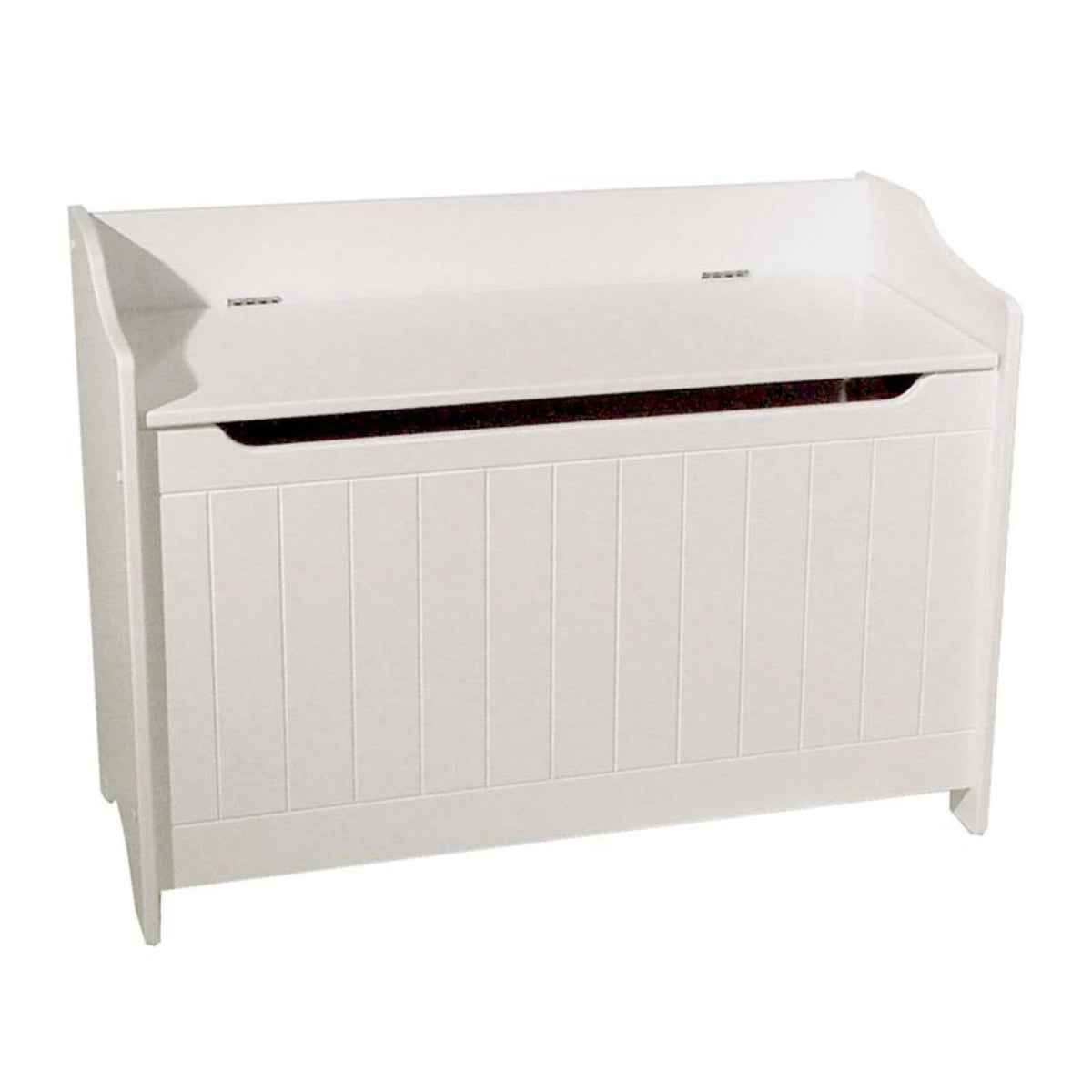 Wood Storage Bench in White Q3175