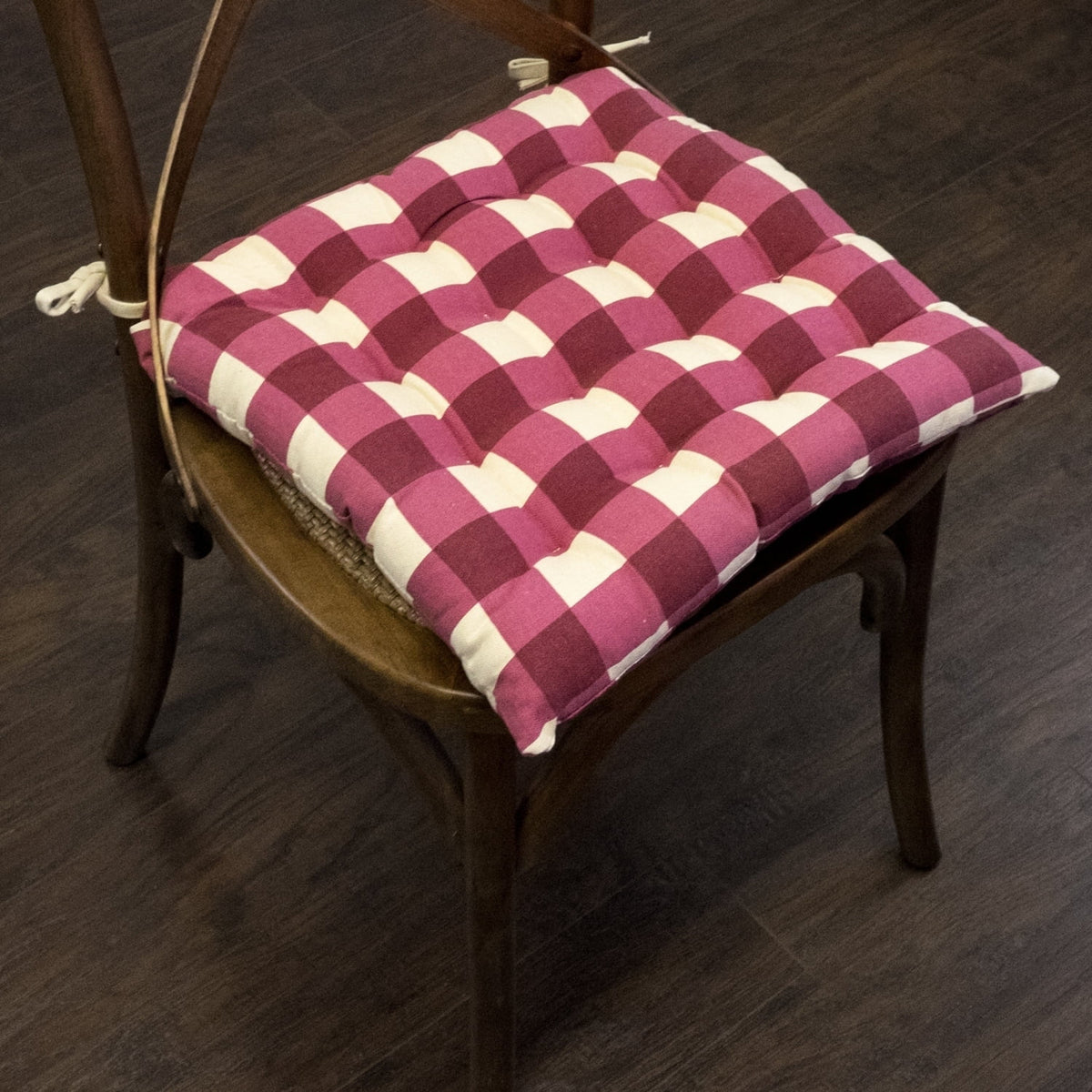 Buffalo Check Tufted Chair Pads Set of 4 L7284