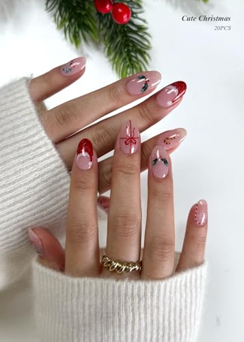 Semi Cured Gel Nail Strips French Snowflake 20 Pcs B35357