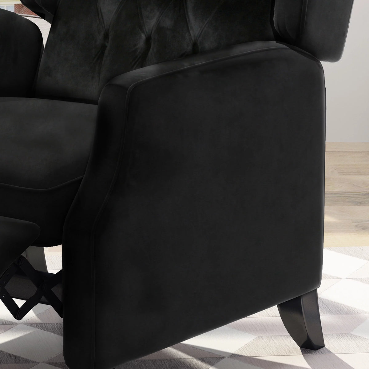 Fabric Tufted Wingback Recliner G54778