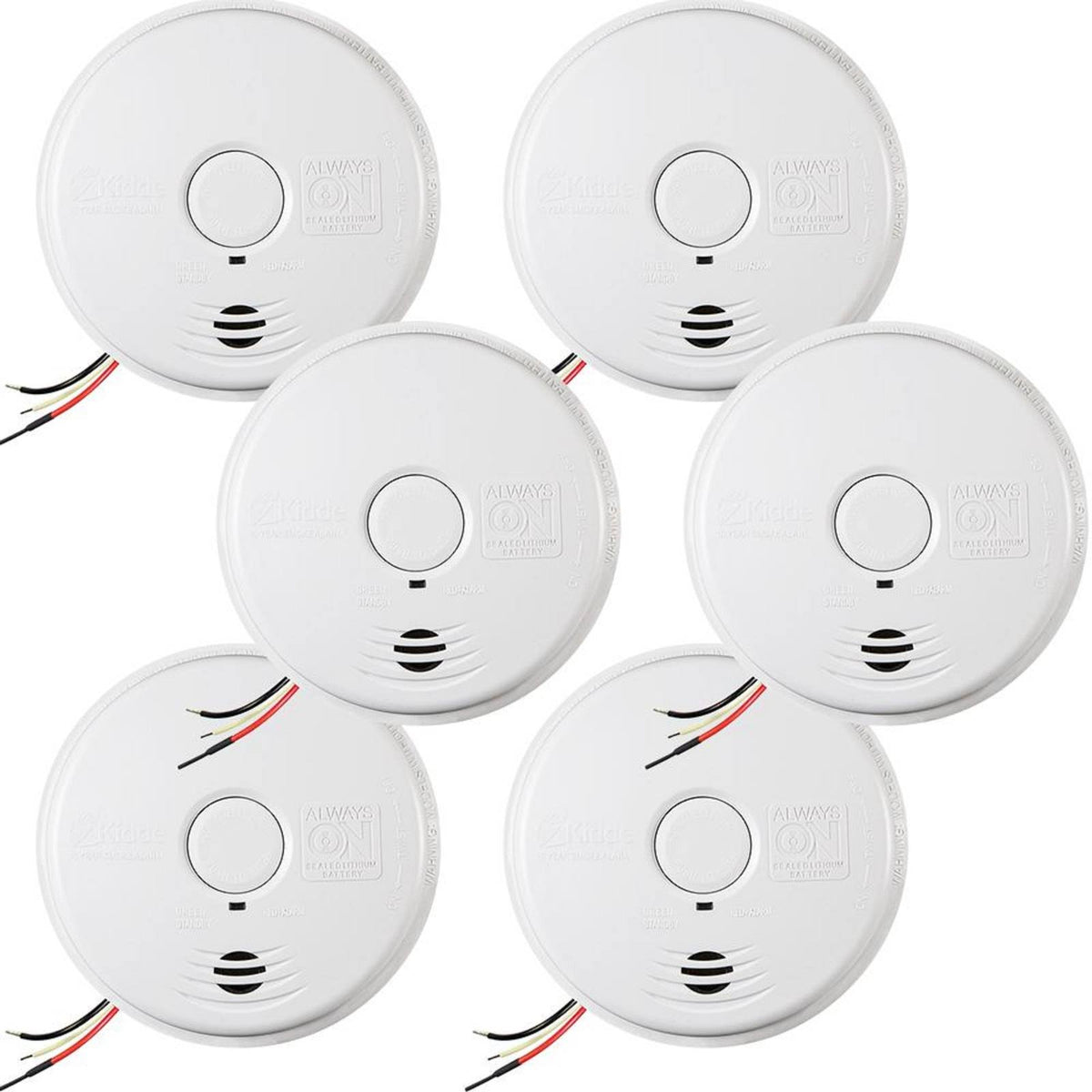 Hardwire Smoke Detector with Battery Backup 6-Pack B69950