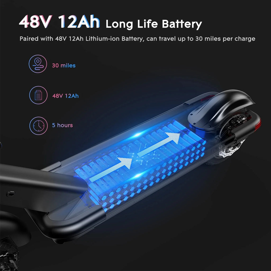 500W Foldable Electric Scooter with 10 Fat Tires O73162
