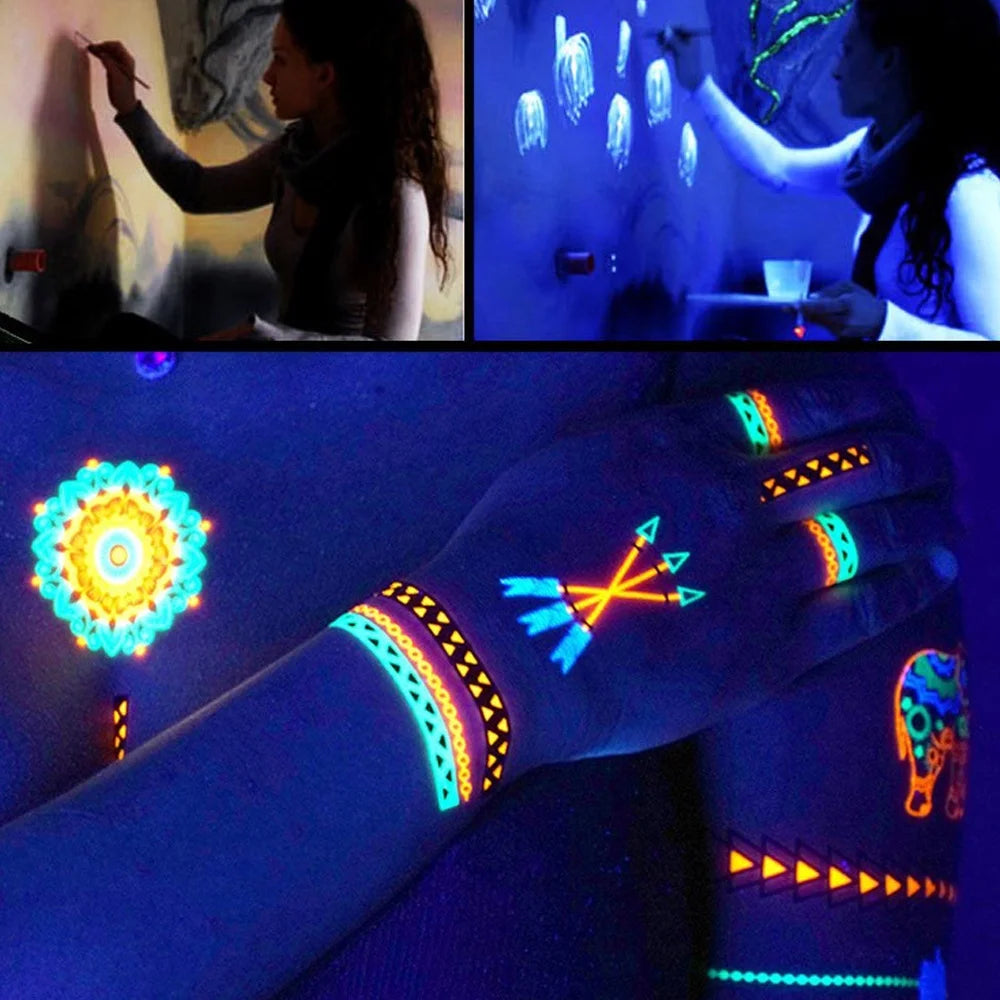 24 Tubes Glow in the Dark Face & Body Paint F301