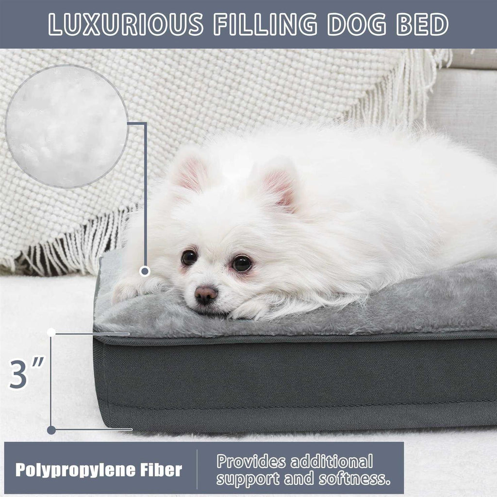 Waterproof Plush Dog Bed with Removable Washable Cover R6653