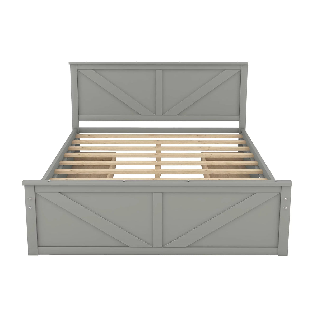 Wood Queen Bed Frame with 4 Storage Drawers G245