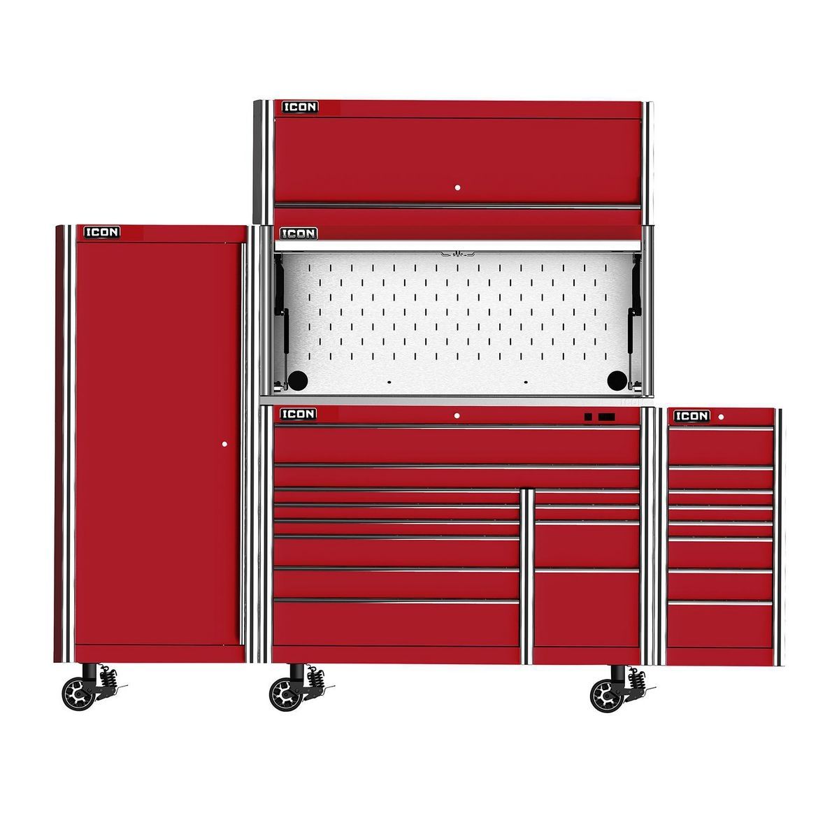 19 in. End Cab, Red Q6129