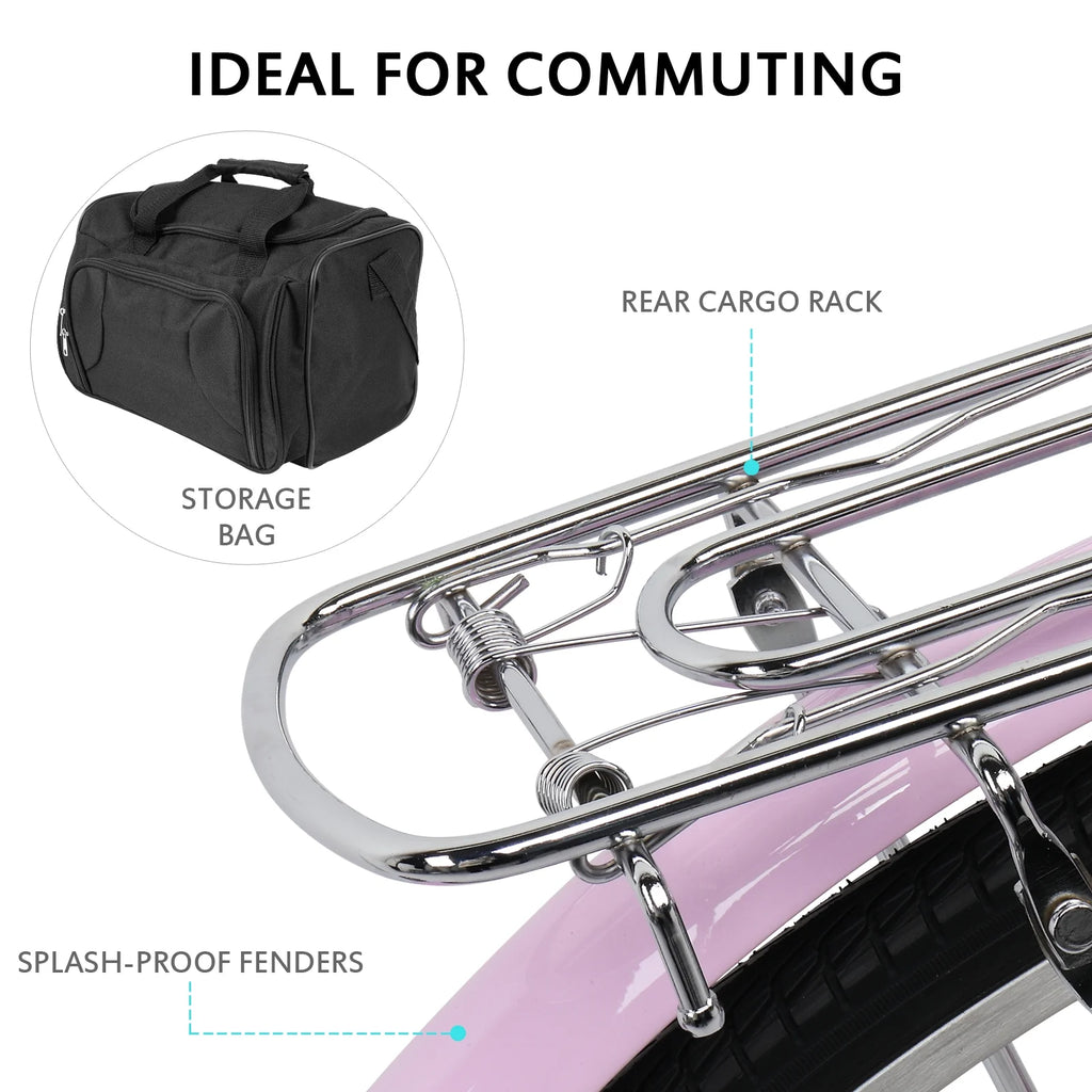 Pink 26in 7 Speed City Bike I178590