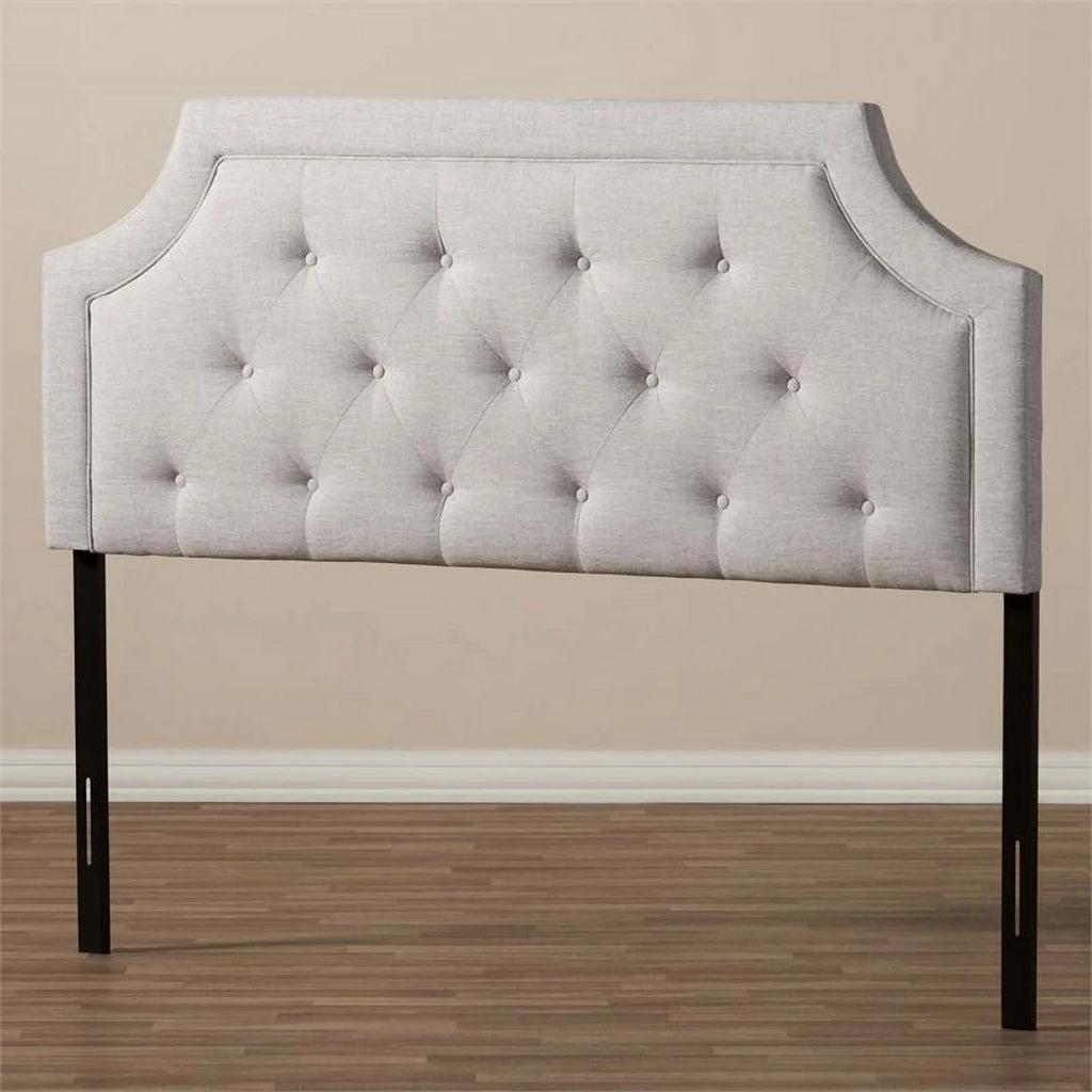 Tufted King Headboard in Grayish Beige L60852