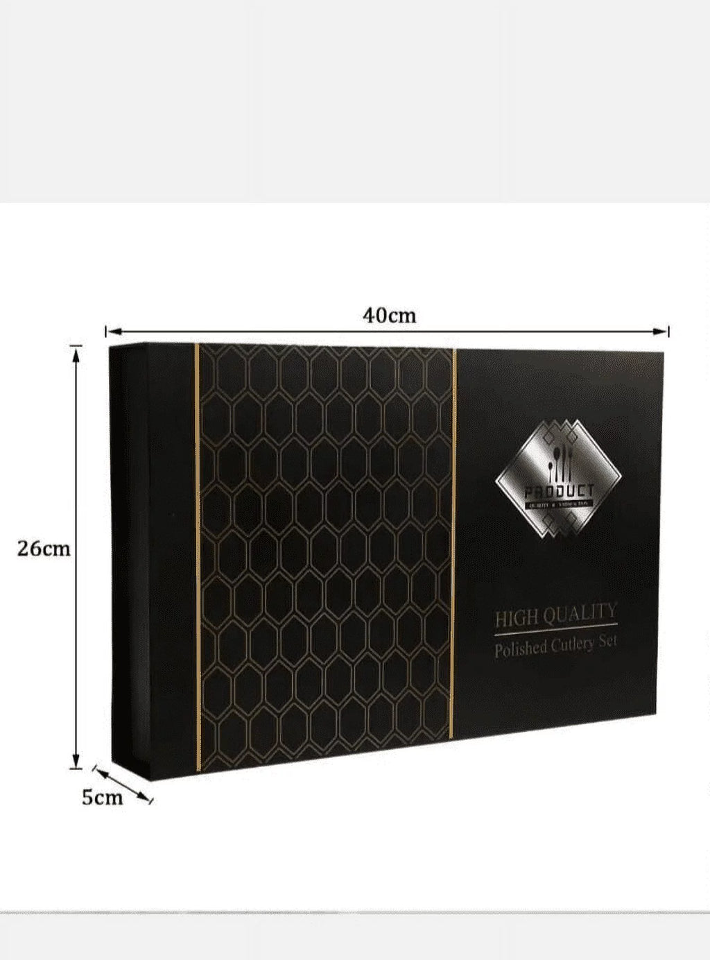24-Piece Stainless Steel Gold Cutlery Set D8518