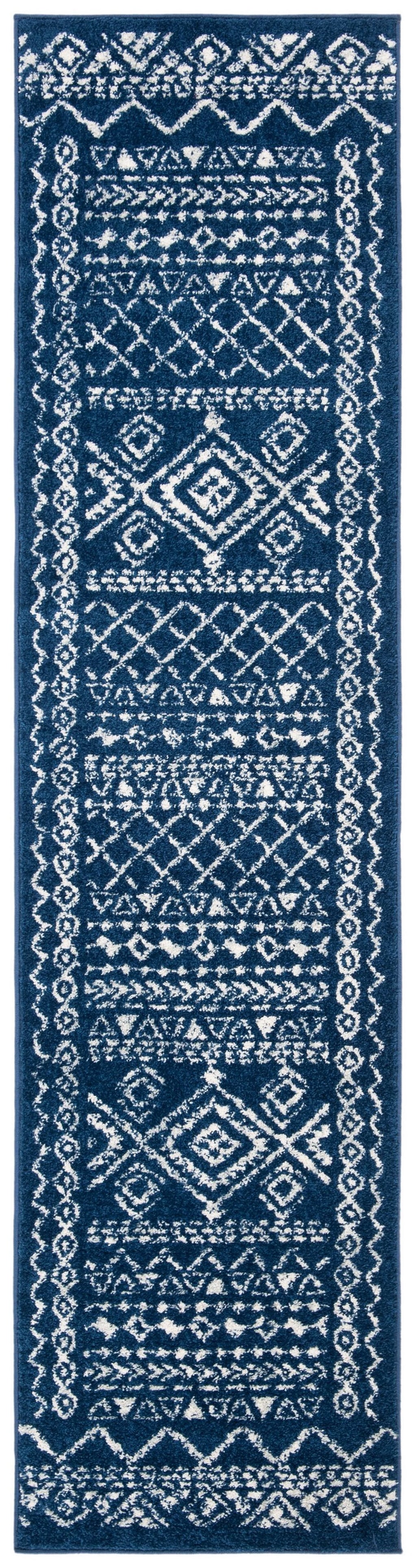 Navy Ivory 2' x 7' Runner Rug X24543