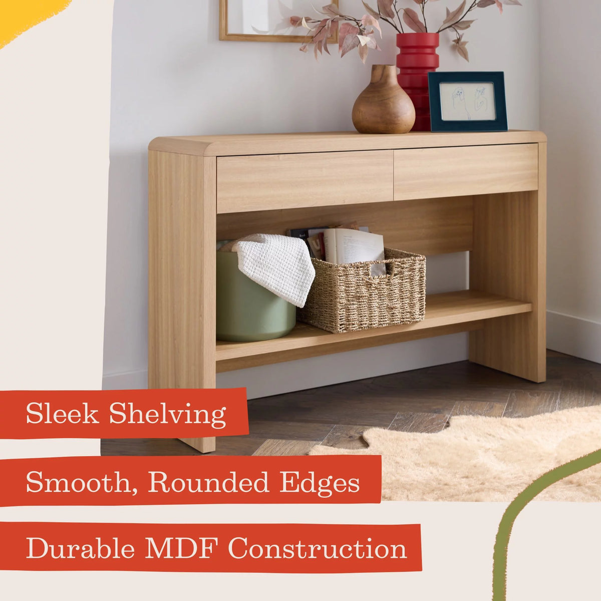 Light Oak Entry Table L89780