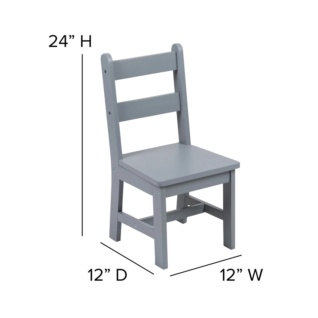 Gray 3 Piece Kids Table and Chair Set Z179