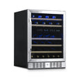 46-Bottle Dual-Zone Stainless Steel Wine Refrigerator H9260