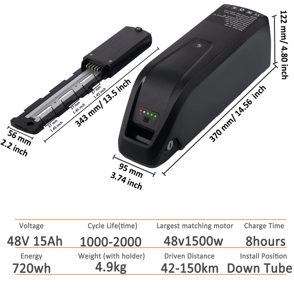 48V 10Ah Lithium Ebike Battery with Charger M283