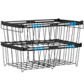 2 Pack Large Expandable Stackable Black Freezer Organizer Bins K887
