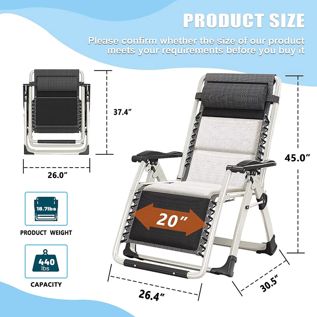 Folding Zero Gravity Reclining Lounge Chair H4937