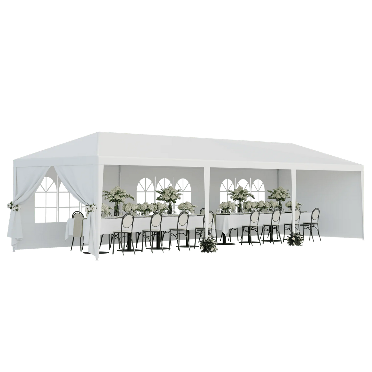 White 10 x 30' Canopy Tent C7778