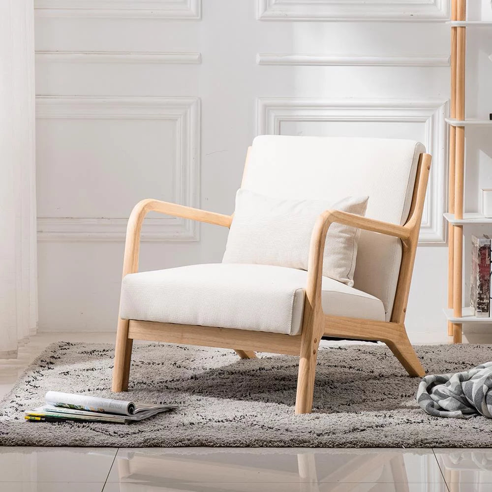 Beige Accent Chair Q185