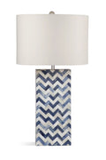 Table Lamp With White And Blue Bone Finish O413