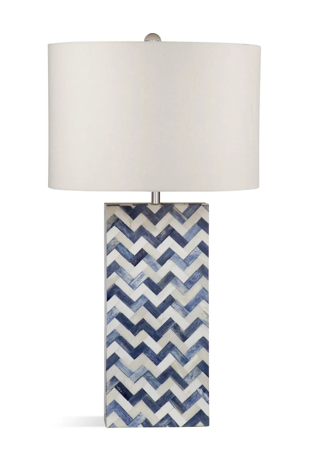 Table Lamp With White And Blue Bone Finish O413