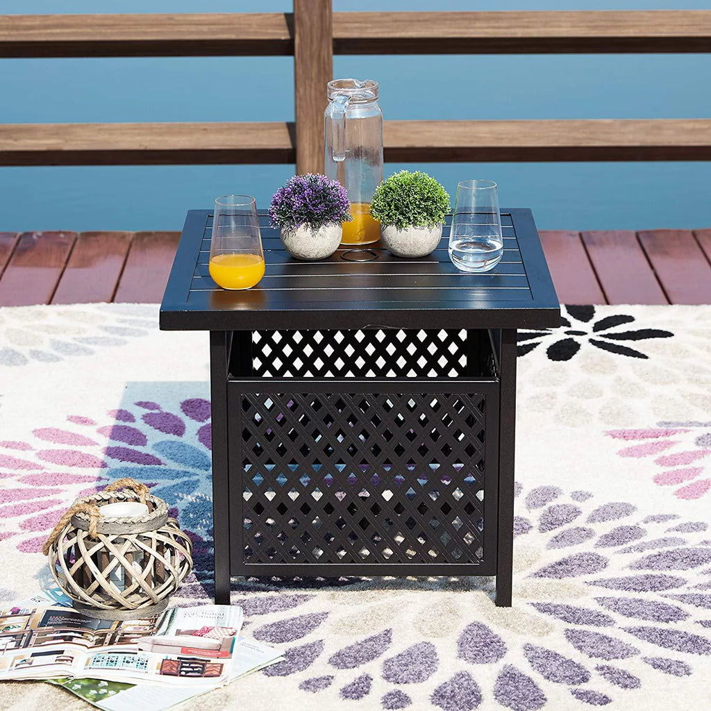 Black Metal Side Table O726