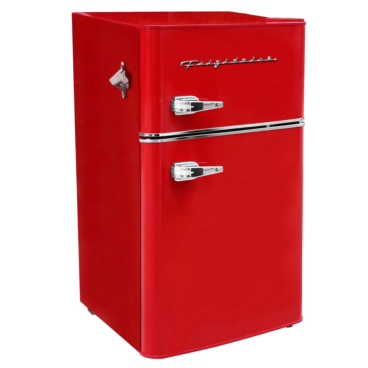 Red 3.1 Cu ft Two Door Compact Refrigerator with Freezer J1300