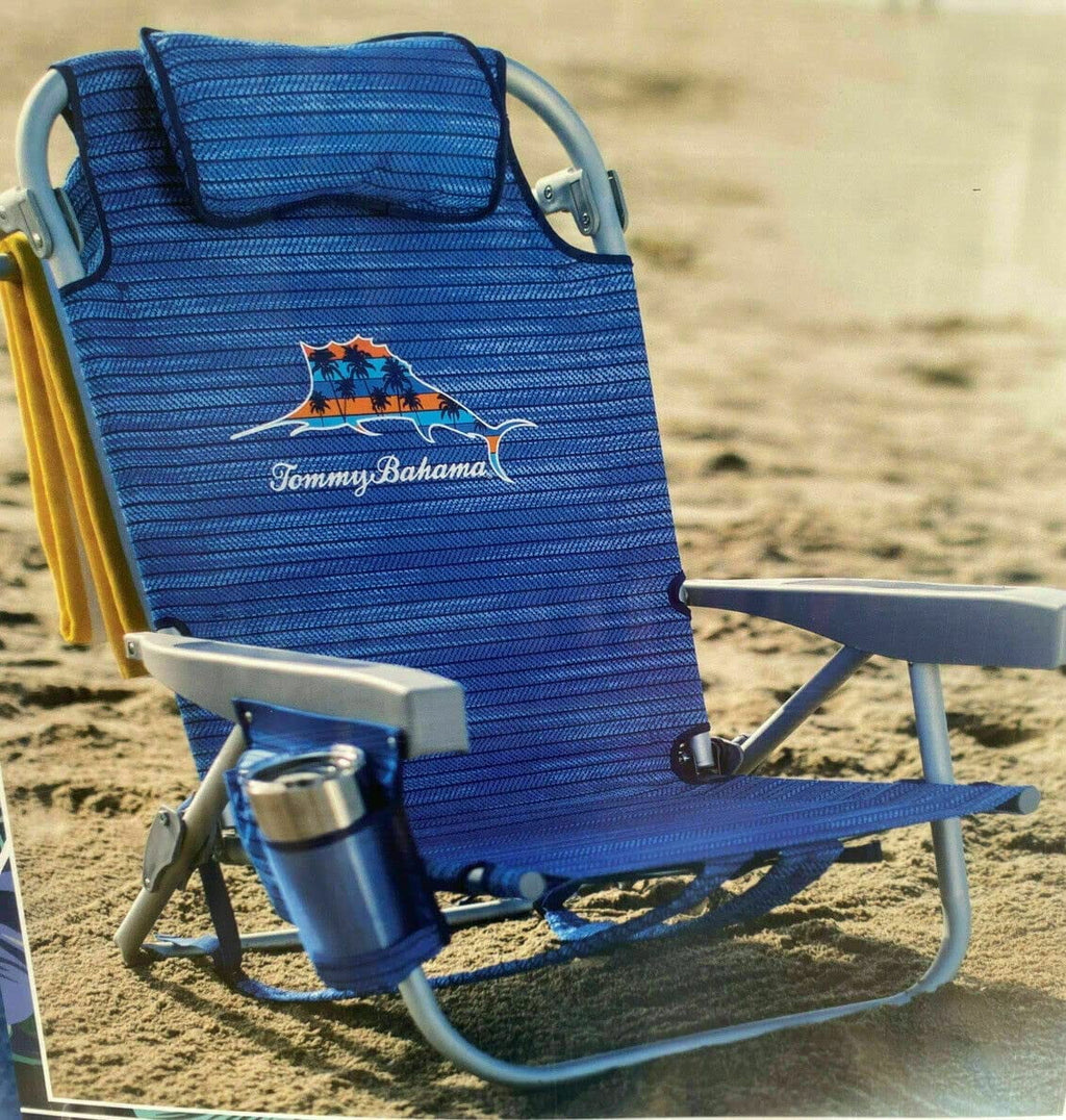 Backpack Beach Chair 5-Position Lay Flat Insulated Cooler Q666