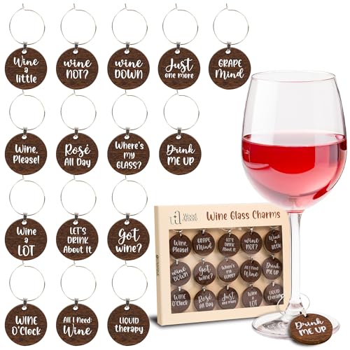 15 Pcs Christmas Wine Glass Charms O9566
