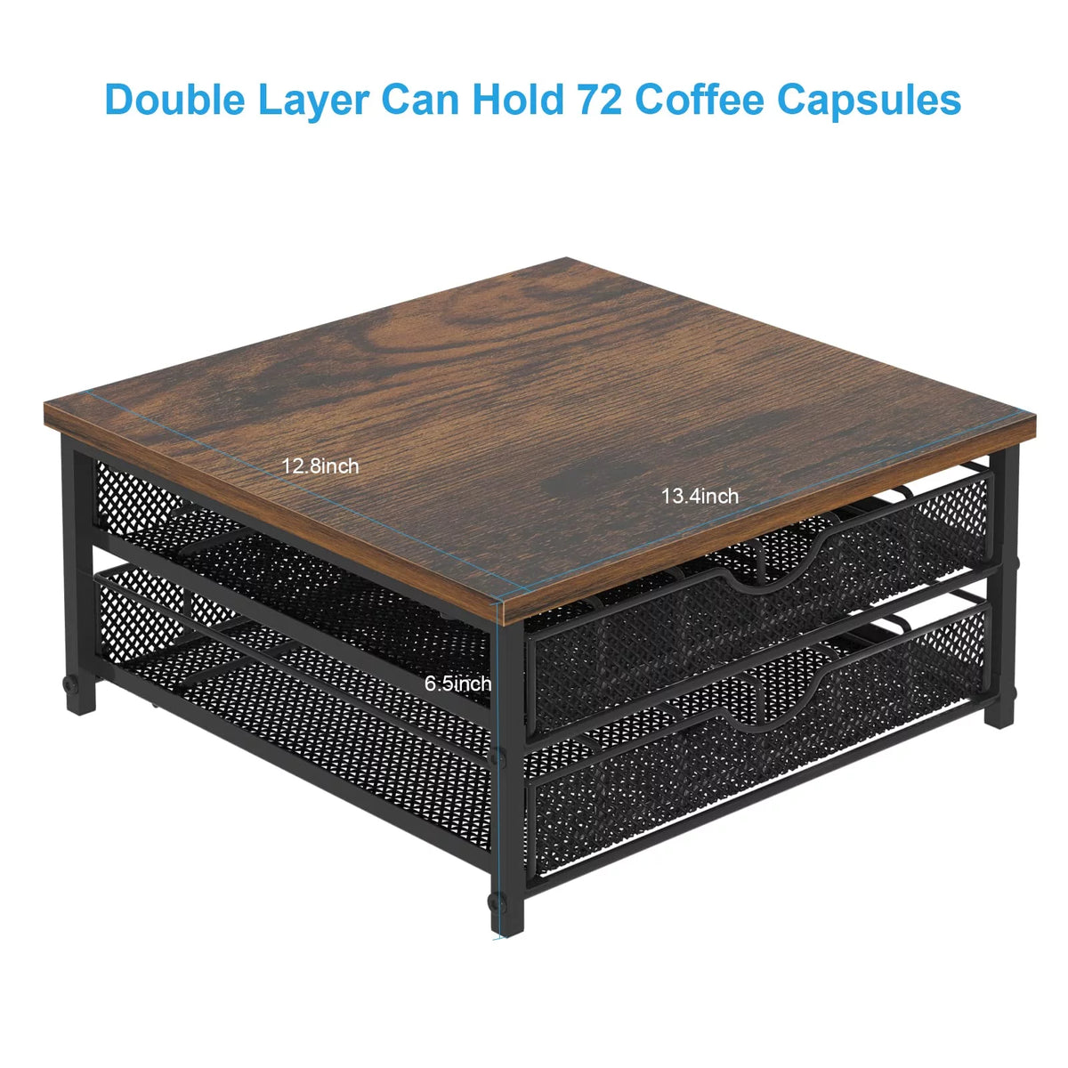 2-Layer 72 Capacity K Cup Holder Storage Drawer, Black T71013
