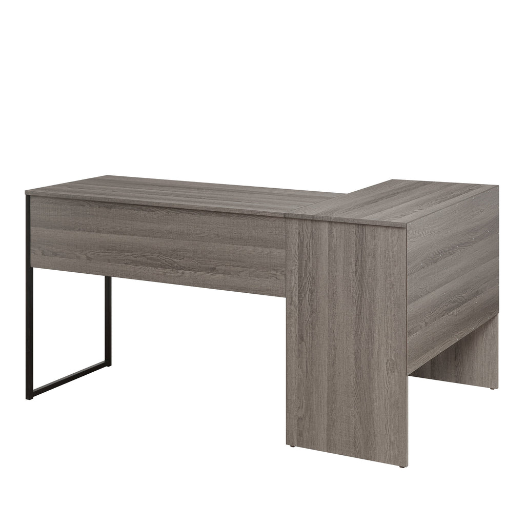 L-Shape Desk in Farm Oak Finish W23101