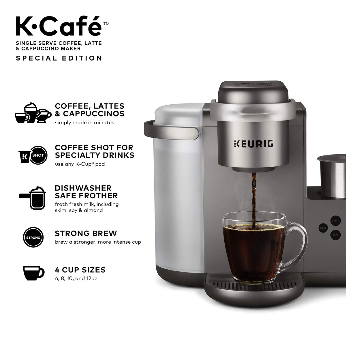 Single Serve Coffee, Latte and Cappuccino Maker Y365