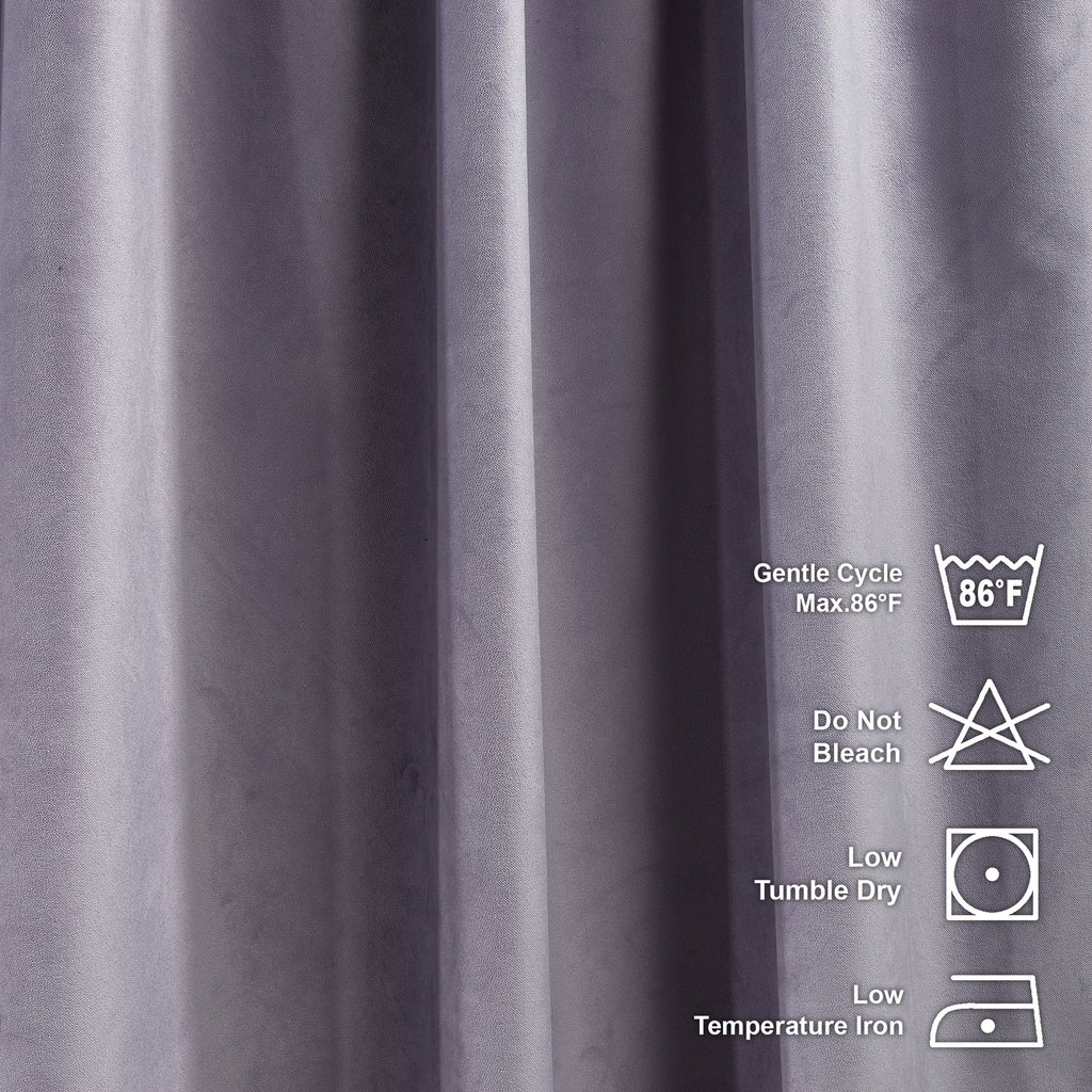 Matte Velvet Curtains Set of 2 Panels S98274