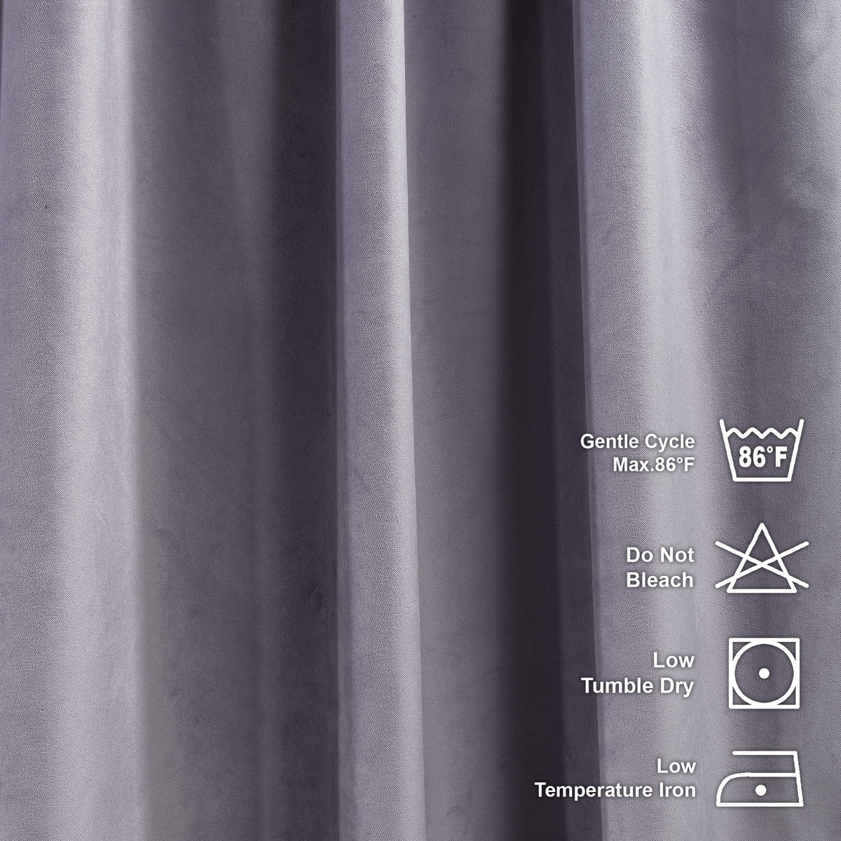 Matte Velvet Curtains Set of 2 Panels S98274