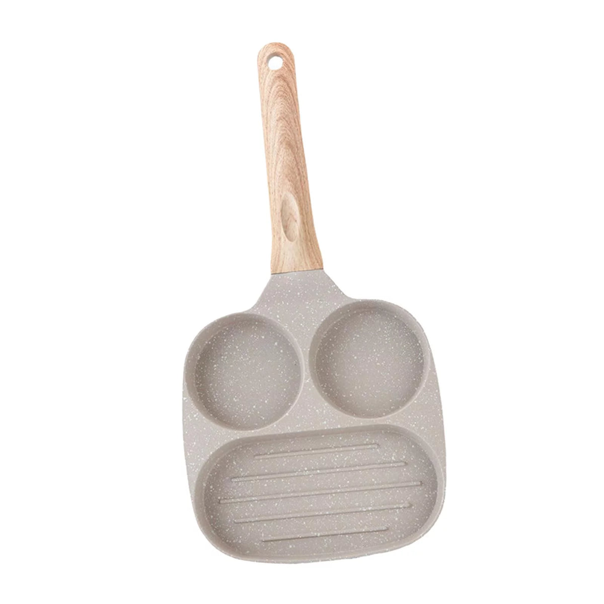 Divided Frying Grill Pan with Ergonomic Handle U4794